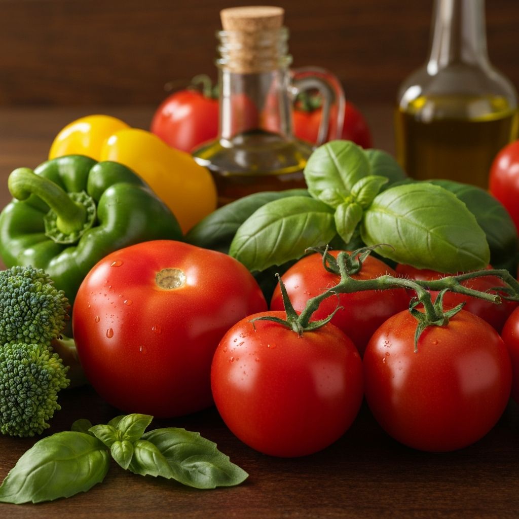 Ingredientes frescos y sana alimentación